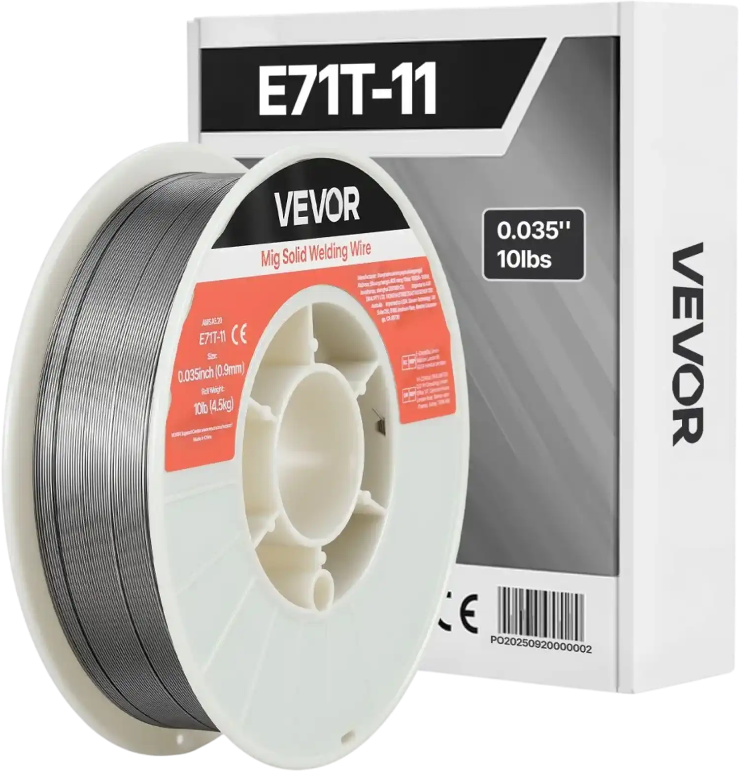 Vevor Flux Core MIG Welding Wire Gasless Mild Steel 0.035