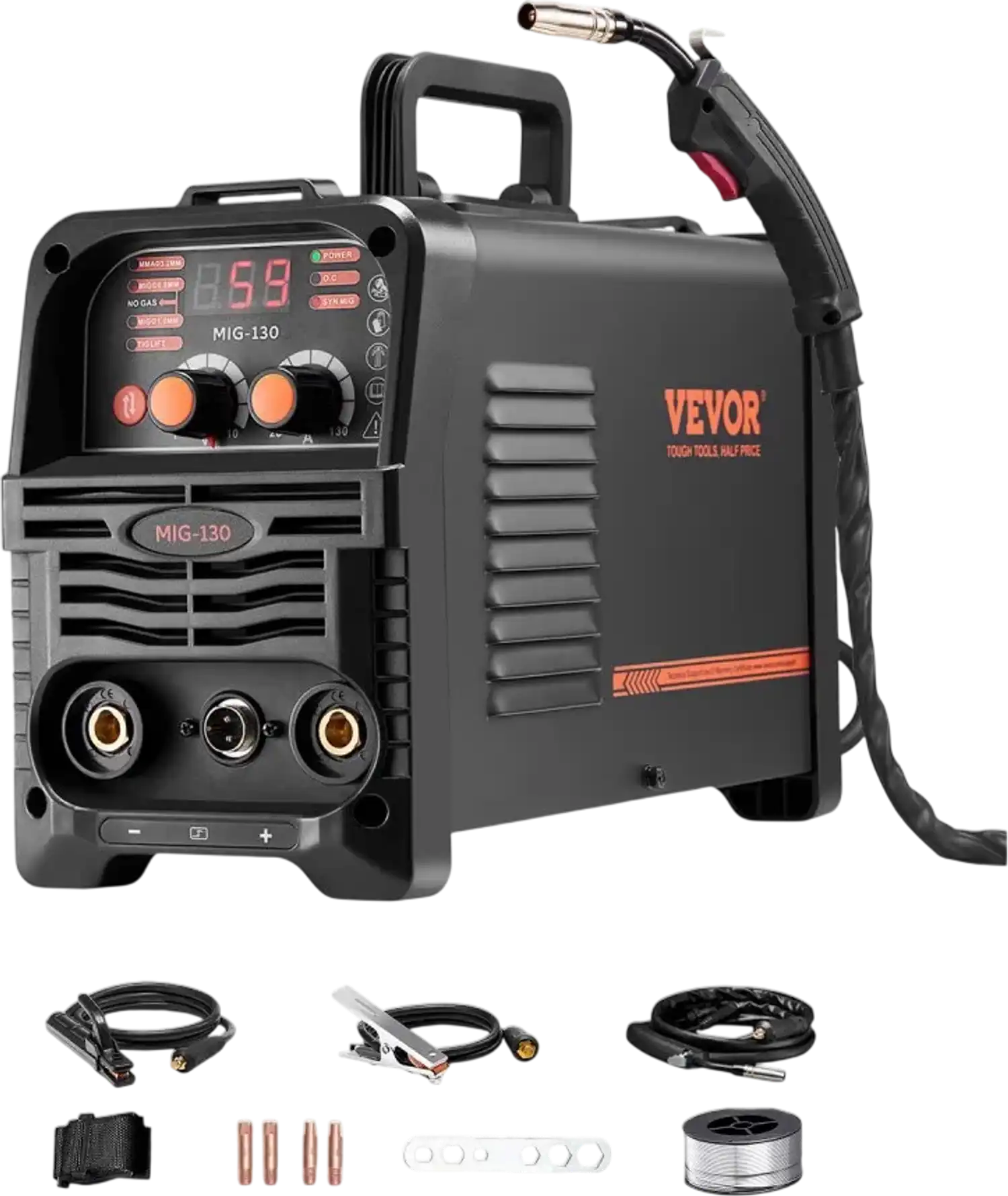 Vevor MIG Welder 3-in-1 130A Flux Core Stick Lift TIG Portable Welding Machine New