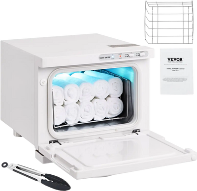 VEVOR Hot Towel Warmer, 8L Spa Hot Towel Warmer Cabinet, 2-in-1 Towel Warmer with Stainless Steel Rack, Holds up to 16 Towels, All-round Heating for Facials, SPA, Massage, Salon, Bathroom, Esthetician