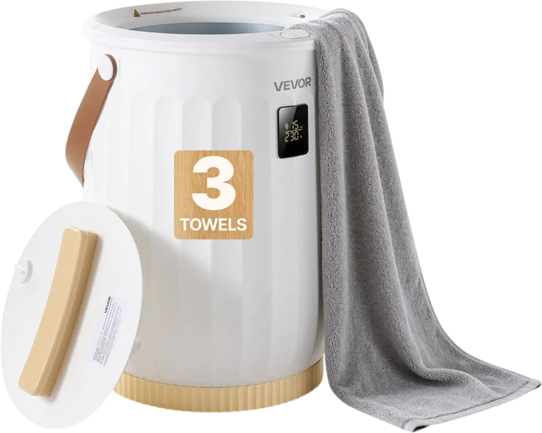 Vevor Towel Warmer Heated 20L Bucket with LED Display White New