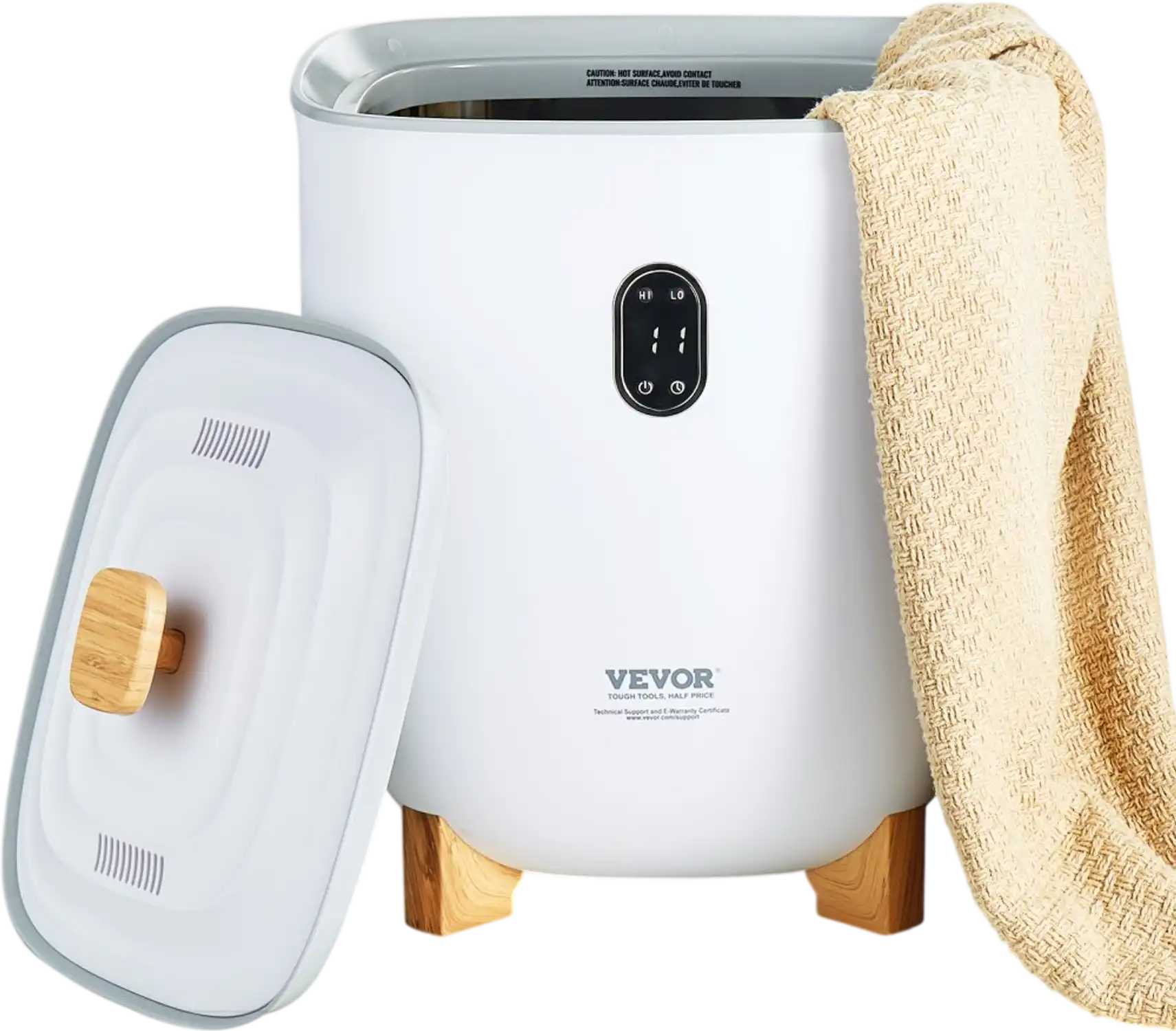 Vevor Towel Warmer 25L Bucket with 5-Side 360° Heating White New