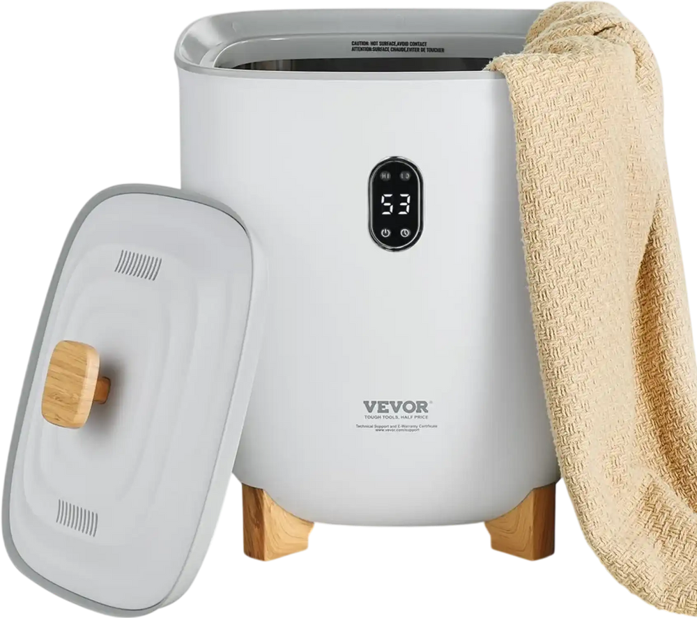VEVOR Towel Warmers for Bathroom, 25 L Towel Warmer Bucket with Auto Shut Off for Spa Fits up to 5 Oversized Bath Towels, Blankets, Clothes, Bathrobes, PJ's and More