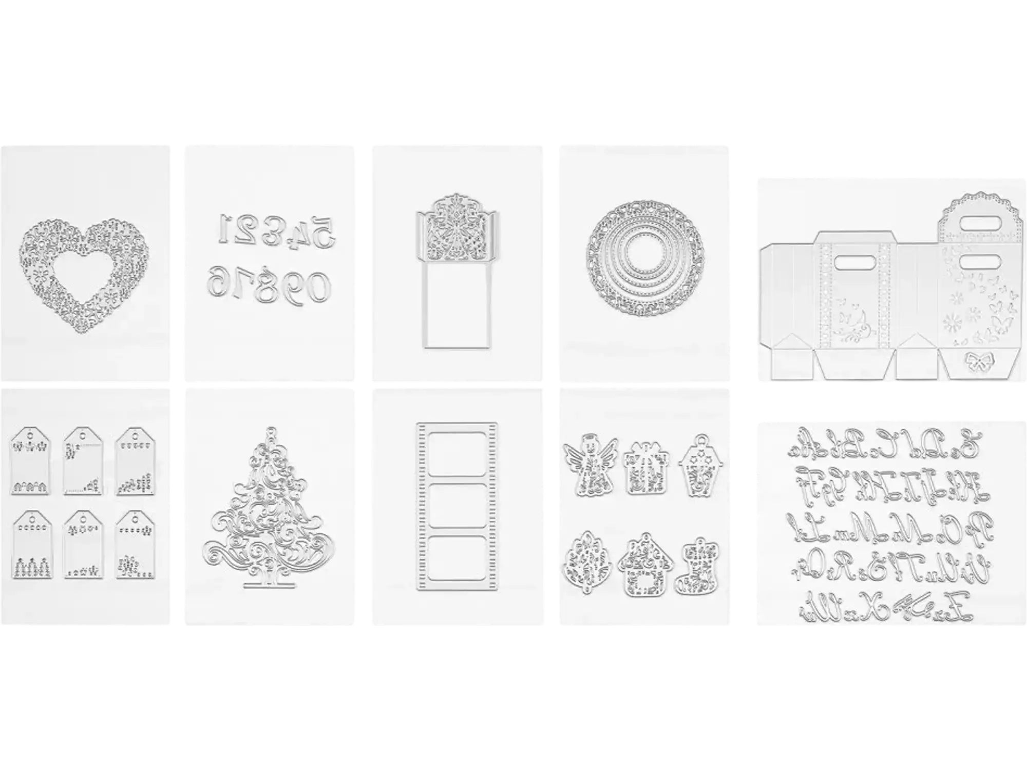 Vevor Cutting Dies 10-Piece Metal Die Cuts for Scrapbooking & Card Making New