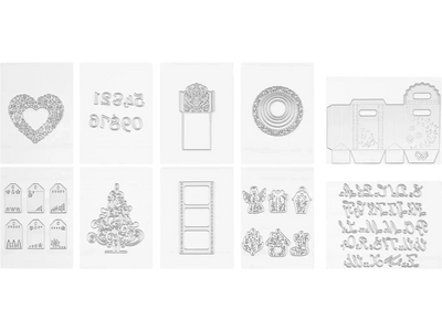 Vevor Cutting Dies 10-Piece Metal Die Cuts for Scrapbooking & Card Making New