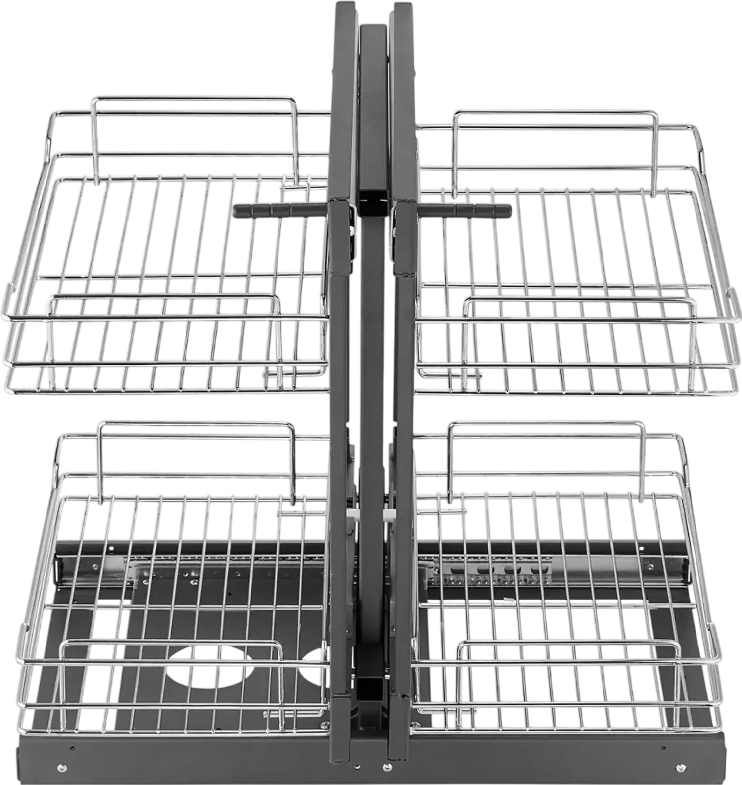 Vevor Blind Corner Pull Out Organizer 4 Shelf Chrome Kitchen Cabinet Basket New