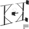 VEVOR Gate Corner Brace Bracket, Anti Sag Gate Frame Hardware Kit, Gate Frame Brace Bracket with Latch Lock, Latch Lock Rope, for Shed Doors, Corral Gates, Driveway Gates, Stable Gates, Iron, Black