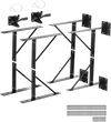 VEVOR Gate Corner Brace Bracket, 2 Sets, Anti Sag Gate Frame Hardware Kit, Gate Frame Brace Bracket with Latch Lock, Screws, for Shed Doors, Corral Gates, Driveway Gates, Stable Gates, Iron, Black