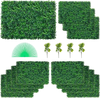 VEVOR 12PCS 24\"x16\" Grass Wall Panels for 32 SQ Feet, Boxwood Hedge Wall Panels, Artificial Grass Backdrop Wall 1.6\", Privacy Hedge Screen UV Protected for Outdoor Indoor Garden Fence Backyard