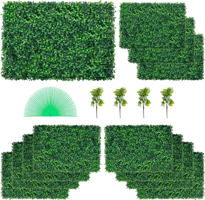 Vevor Artificial Boxwood Panel 12 pcs 24