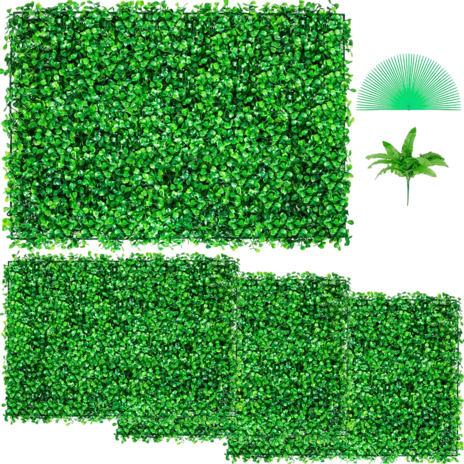 Vevor Artificial Boxwood Panel 4-Pc 24