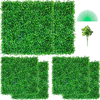 VEVOR Artificial Boxwood Panel UV 6pcs Boxwood Hedge Wall Panels, Artificial Grass Backdrop Wall 20\" X 20\" 4 cm Green Grass Wall, Fake Hedge for Decor Privacy Fence Indoor, Outdoor Garden Backyard