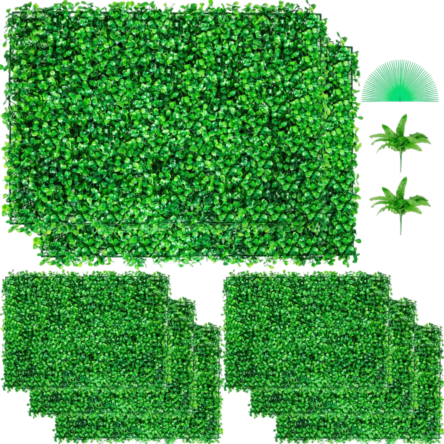 Vevor Artificial Boxwood Panel 8-Pc 24