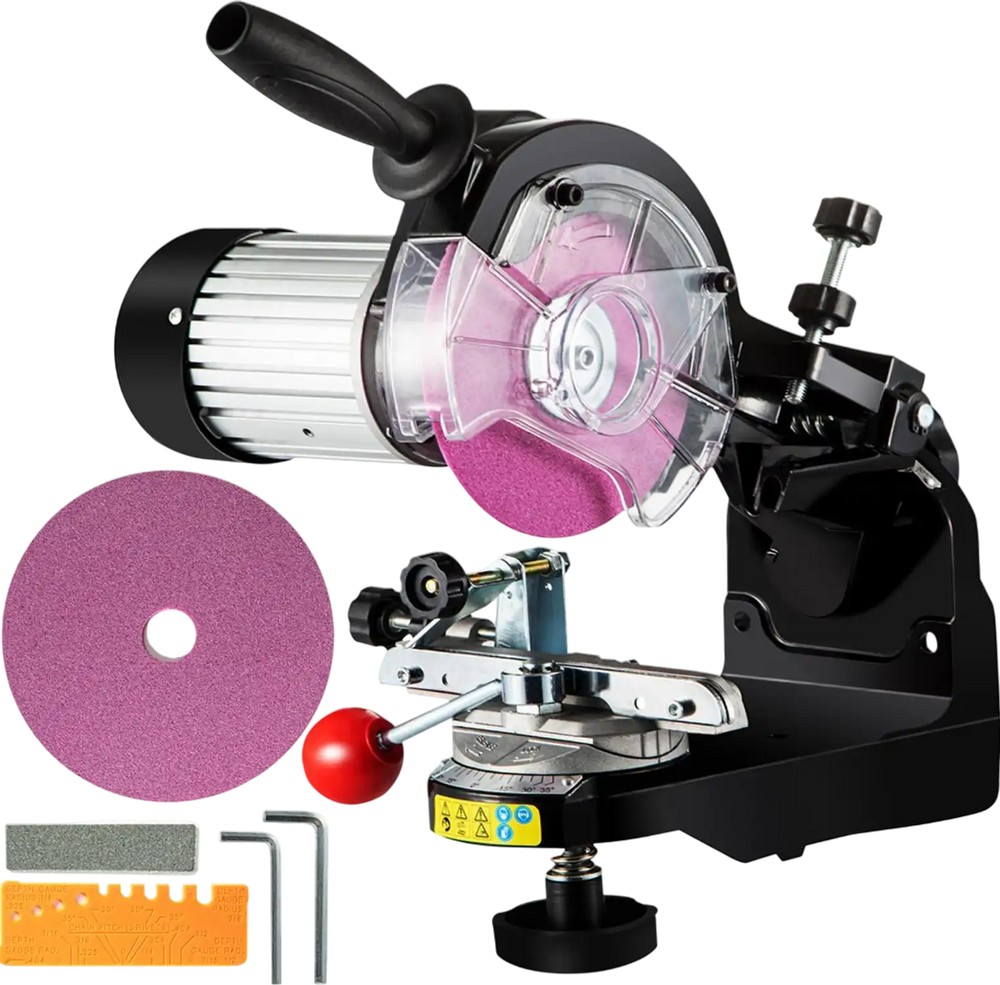 VEVOR Electric Chainsaw Sharpener, 230W Professional Multi-Angle Adjustable Chain Grinder 3000RPM, Electric Chainsaw Blade Sharpener for 1/4" to 2/5" Chains