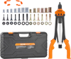 VEVOR Rivet Nut Tool, 16 inch Rivnut Tool Kit with 13PCS Metric and SAE Mandrels, 186PCS Rivet Nuts, Semi-auto Retraction, M3, M4, M5, M6, M8, M10, M12, 1/4-20, 5/16-18, 3/8-16, 1/2-13, 8-32, 10-24
