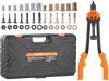 VEVOR 16" Rivet Nut Tool, Labor-Saving Rivnut Tool Kit with 13PCS Metric & SAE Mandrels, 186PCS Rivet Nuts,M3, M4, M5, M6, M8, M10, M12, 1/4-20, 5/16-18, 3/8-16,1/2-13, 8-32, 10-24 With Carrying Case