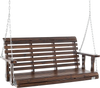 VEVOR Wooden Porch Swing 4.5 ft, Patio bench swing for Courtyard & Garden, Upgraded 880 lbs Strong Load Capacity, Heavy Duty Swing Chair Bench with Hanging Chains for Outdoors, Carbonized Brown