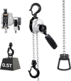 VEVOR Manual Lever Chain Hoist, 1/2T 1100LBS Capacity Heavy Duty Come Along, 20FT Lift G80 Alloy Steel Chain With Dual Pawl Mechanical Brake,360°Rotating Hooks, for Warehouse Construction Garage
