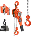 VEVOR Manual Lever Chain Hoist, 3/4T 1650LBS Capacity Heavy Duty Come Along, 5FT Lift G80 Alloy Steel Chain With Dual Pawl Mechanical Brake,360°Rotating Hooks, for Warehouse Construction Garage