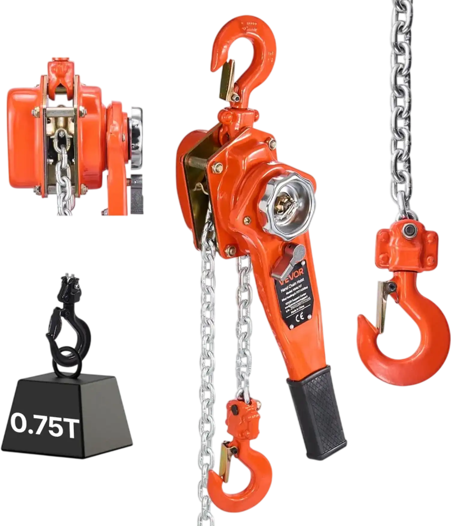 Vevor Manual Lever Chain Hoist Heavy Duty 3/4T 1650 lbs Capacity 20' Lift New