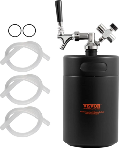 Vevor Mini Keg Beer Growler Tap System 170 oz 5L Pressurized Stainless Steel New