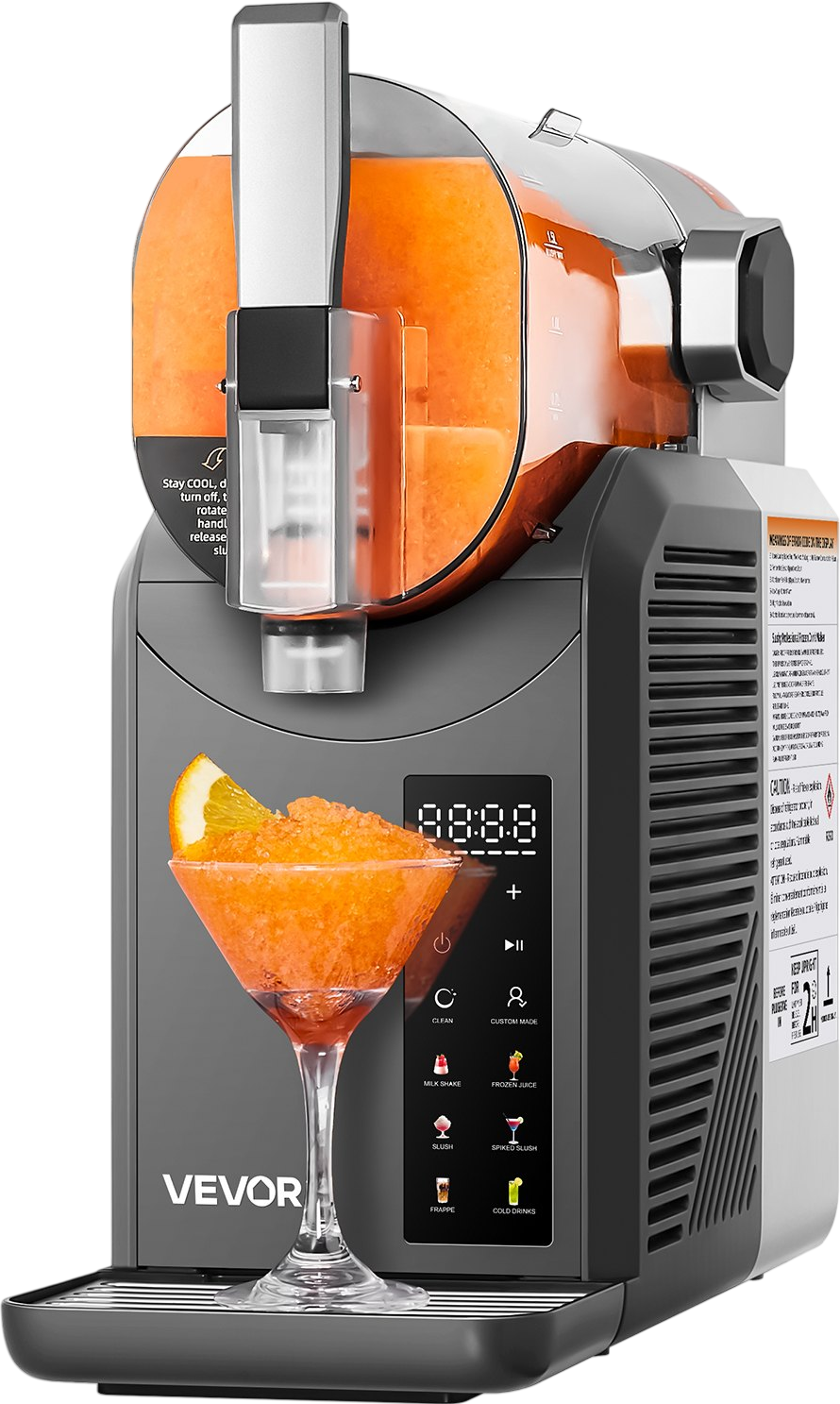 Vevor Slushie Machine 2 L Single Hopper with 6 Presets Self-Cleaning New