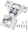 VEVOR Cabinet Hinges, 50 Packs Partial Overlay Kitchen Cabinet Door Hinges, 105 Degree Opening Angel Soft Close Concealed Cupboard Hinges for Framed Cabinet Type, with Mounting Screws