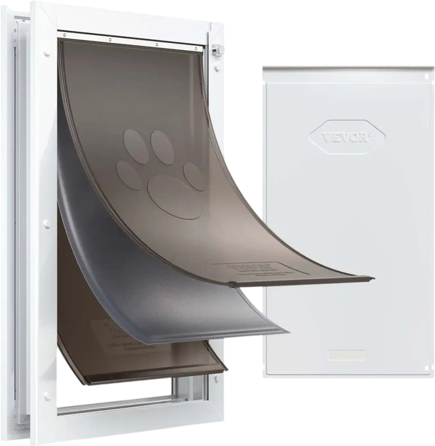 Vevor Pet Door X-Large Weatherproof Magnetic Flap White New
