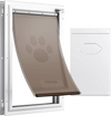 VEVOR Pet Door, 11.3" x 16.02" Aluminum Frame with Lock and Flap System, Weatherproof Doggy Door, Easy to Install in Interior or Exterior Doors, Pet Door Suitable for Cat Doggie Kitties (White-M)