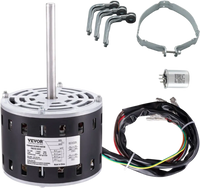VEVOR 1/3HP Furnace Blower Motor, 110/120V 4.4Amps, 1075RPM 4 Speeds, CW/CCW Rotation, 48 Frame 5.2