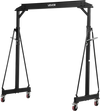 VEVOR Adjustable Gantry Crane, 4400 lbs Capacity, Portable Shop Lift Hoist with 98.8" to 146.1" Height Adjustable, Locking Wheels, Steel Construction, for Factory, Warehouse, Auto Repair, Frame Only
