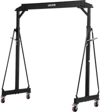 VEVOR Adjustable Gantry Crane, 4400 lbs Capacity, Portable Shop Lift Hoist with 98.8