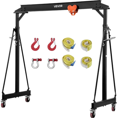 Vevor Gantry Crane Adjustable 5000 lbs Portable Shop Lift Hoist New