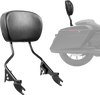Detachable Motorcycle Passenger Backrest, Compatible with Harley-Davidson Touring, Street Glide, Road Glide, Road King, 16-Inch Height, Black