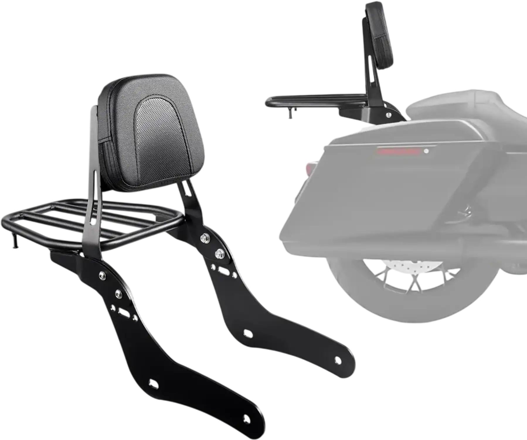 Vevor Motorcycle Backrest Sissy Bar with Luggage Rack for Honda Rebel CMX 1100 18