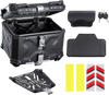 VEVOR Motorcycle Top Case, Universal Aluminum Alloy Motorbike Tail Box with Leather Lining, 55L Waterproof Detachable Motorcycle Top Box with Lock & Back Cushion, Fit for 99% of Motorcycle Frames