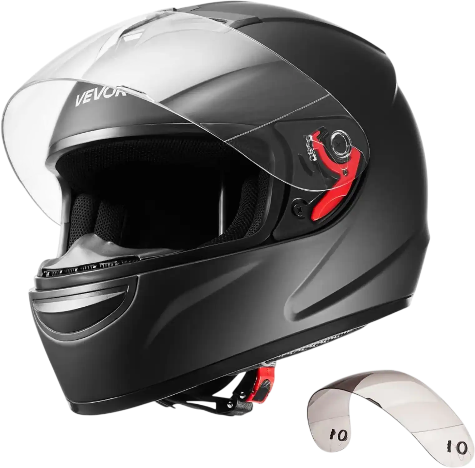 Vevor Motorcycle Helmet Full Face DOT Approved Matte Black XL with Dual Visors New