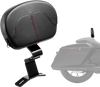 Motorcycle Backrest Sissy Bar, Compatible with Harley-Davidson Touring Street Glide, Road Glide, and Road King, 12.2-Inch Height Detachable Rider Backrest, Black