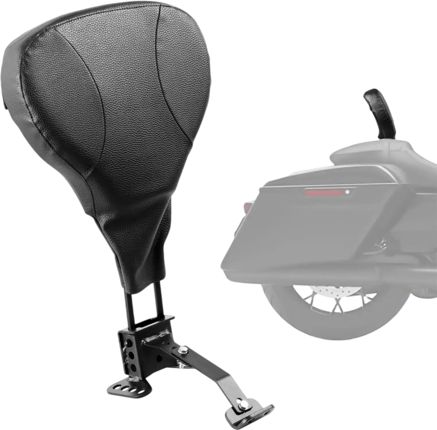 Vevor Motorcycle Backrest Sissy Bar for Harley-Davidson Touring Models 2009-2024 Black New