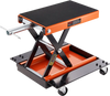 VEVOR Motorcycle Lift, 1100 LBS Motorcycle Lift ATV Scissor Lift Jack with Dolly & Hand Crank, Center Hoist Crank Stand with Wide Deck & Tool Tray for Street Bikes, Cruiser Bikes, Touring Motorcycles