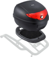 VEVOR Motorcycle Top Case, Universal Durable PP Material Motorbike Tail Box with Reflective Panel, 24L Waterproof Detachable Motorcycle Top Box with Multi-Hole Base, Fit for 99% of Motorcycle Frames