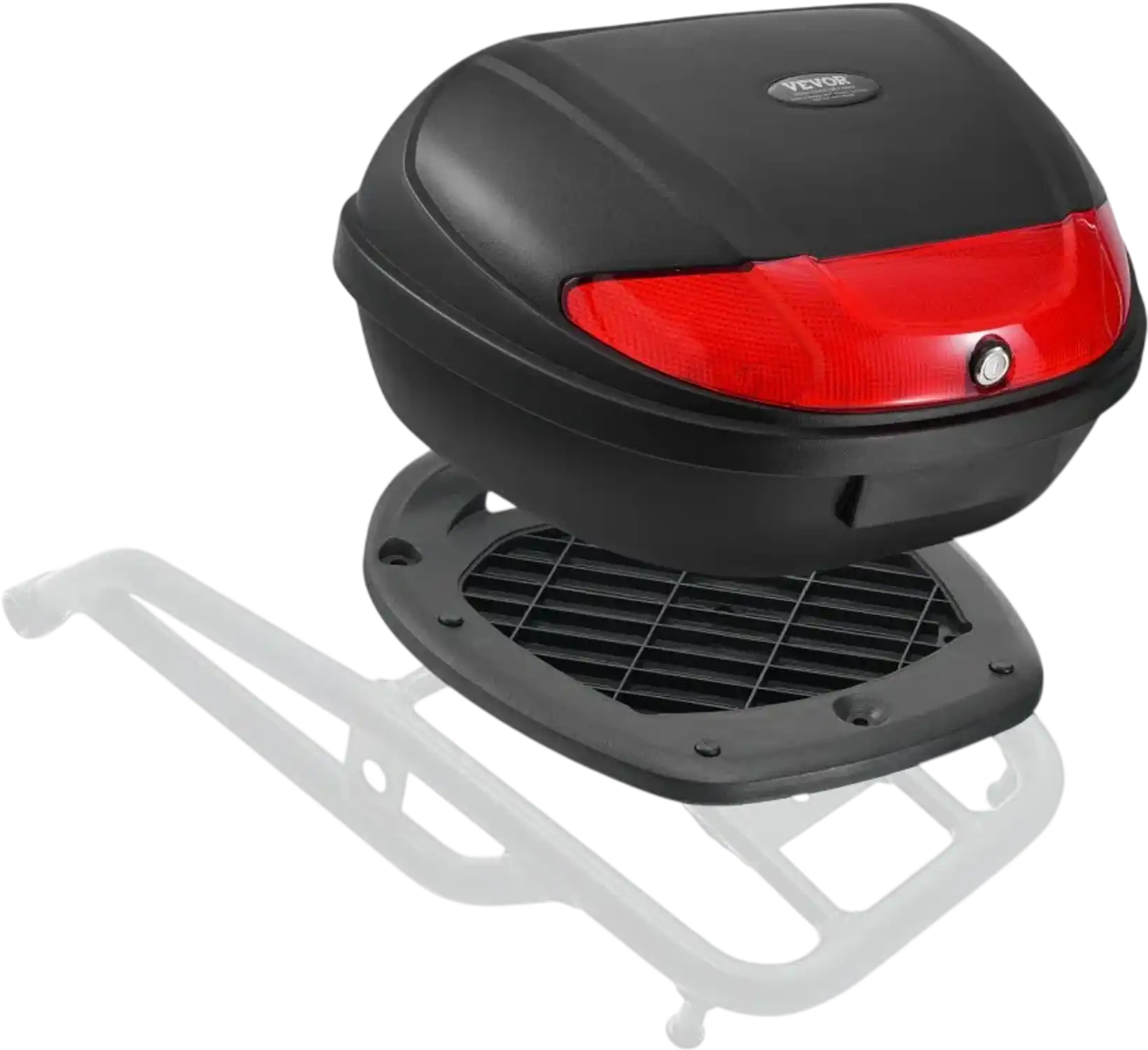 Vevor Motorcycle Top Case 62L Waterproof Detachable Tail Box with Reflective Panel New