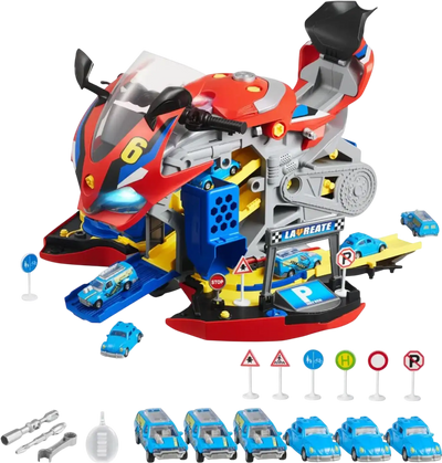 Vevor Motorcycle Engine Toy Kids Mechanic Workshop Set Red New