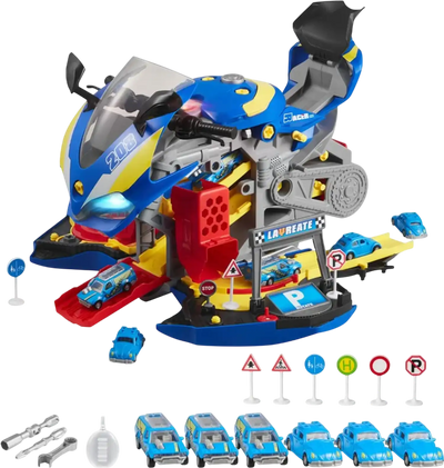 Vevor Motorcycle Engine Toy 6-in-1 Transform Play Set Blue New