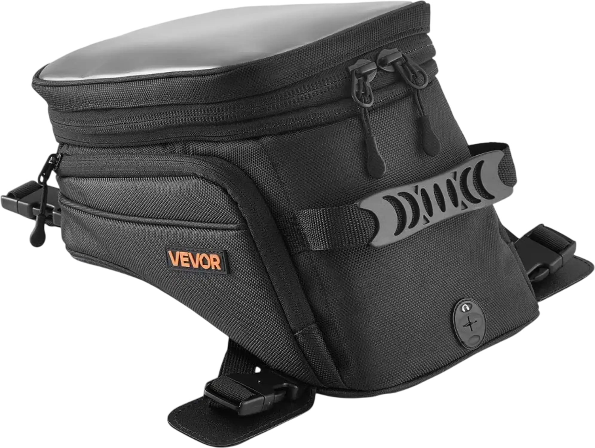 Vevor Motorcycle Tank Bag Extra Large Black Motorbike Storage Bag with Rain Cover New