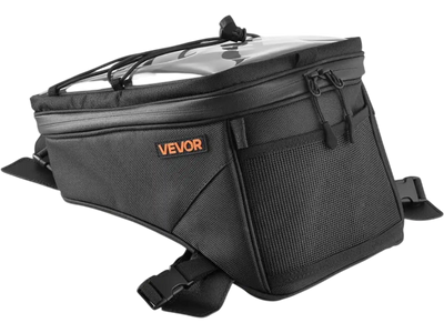 Vevor Motorcycle Tank Bag Medium Black Motorbike Storage Bag with Rain Cover New