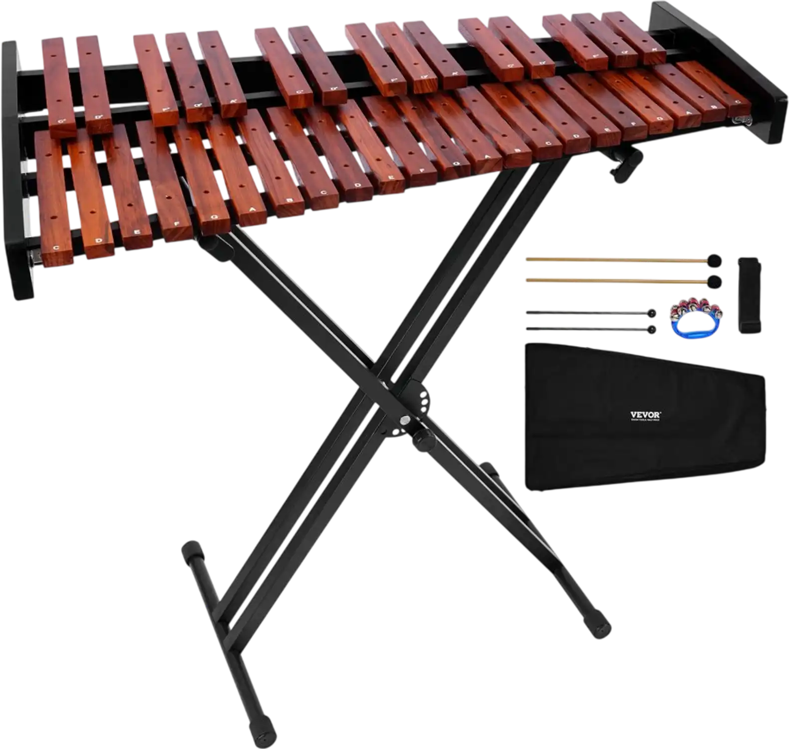 Vevor Glockenspiel Xylophone 37-Note Wooden Professional Kit with Stand New