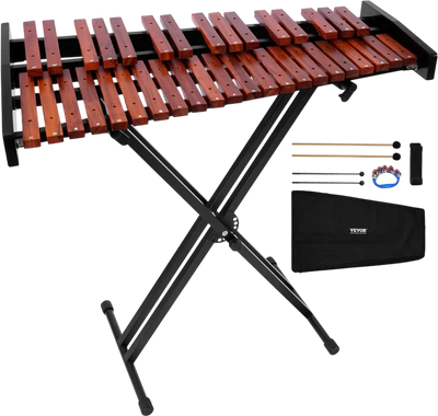Vevor Glockenspiel Xylophone 37-Note Wooden Professional Kit with Stand New