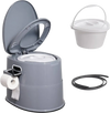 VEVOR Portable Toilet for Camping, Porta Potty with 1.3 Gal Detachable Inner Bucket & Removable Paper Holder, Commode with Dual Lids, Travel Toilet for Adults Kids Outdoor Camping Car Long Road Trips