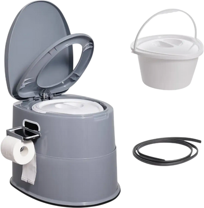 Vevor Portable Toilet Camping Porta Potty with 1.3 Gal Detachable Bucket and Paper Holder New