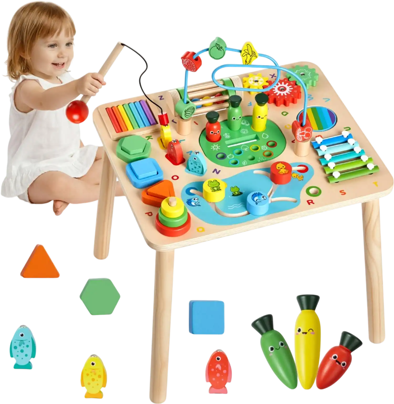 Vevor Activity Table Montessori 13-in-1 Wooden Learning Desk New